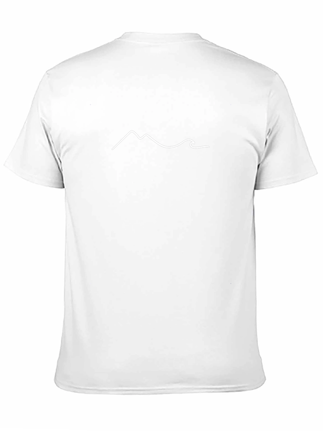 Minimalist Mountain Wave T-Shirt - Black