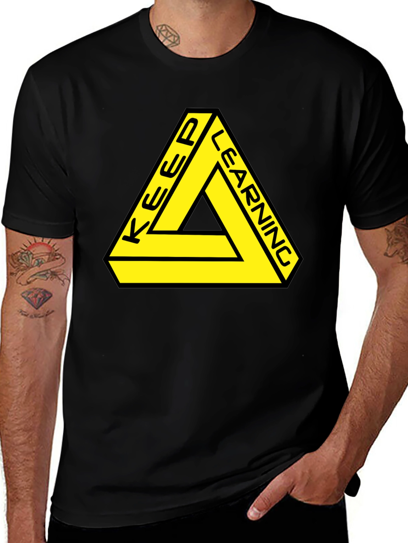 Keep Learning Graphic Tee - Black T-Shirt