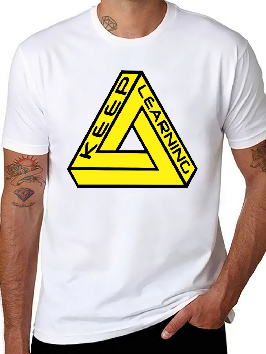 Keep Learning Graphic Tee - Black T-Shirt