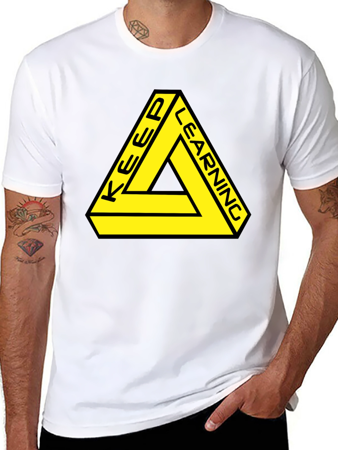 Keep Learning Graphic Tee - Black T-Shirt