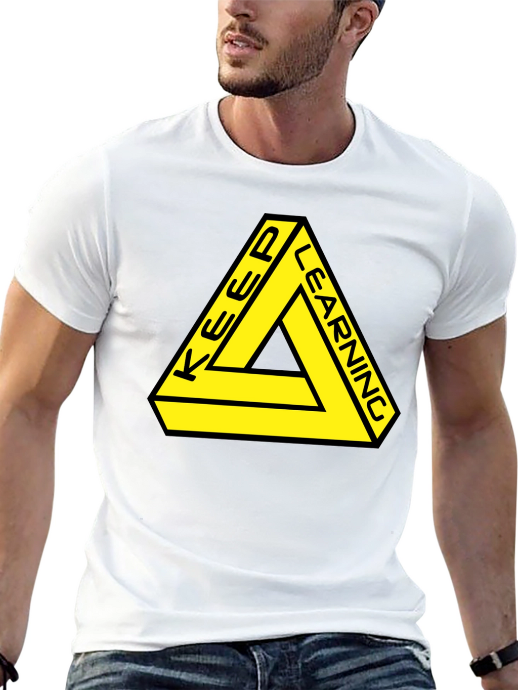 Keep Learning Graphic Tee - Black T-Shirt