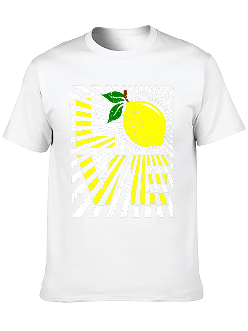 Lemon Graphic Tee - Modern Striped Design