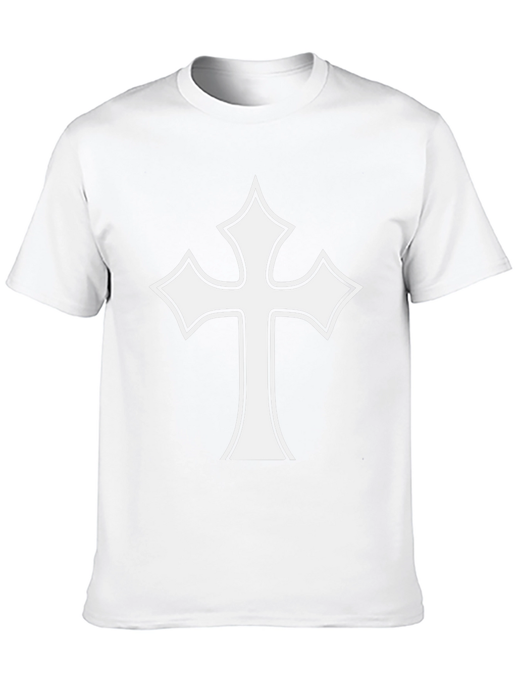 White Cross Graphic Black T-Shirt
