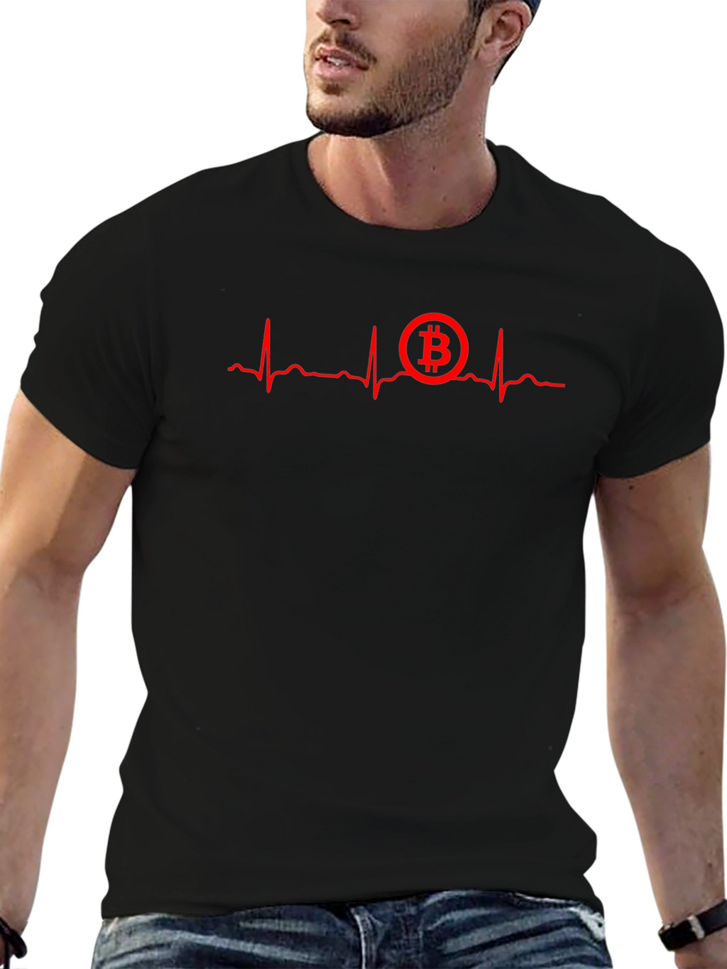 Bitcoin Heartbeat T-Shirt - Crypto Lover Tee