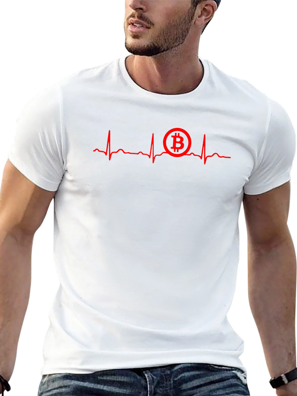 Bitcoin Heartbeat T-Shirt - Crypto Lover Tee
