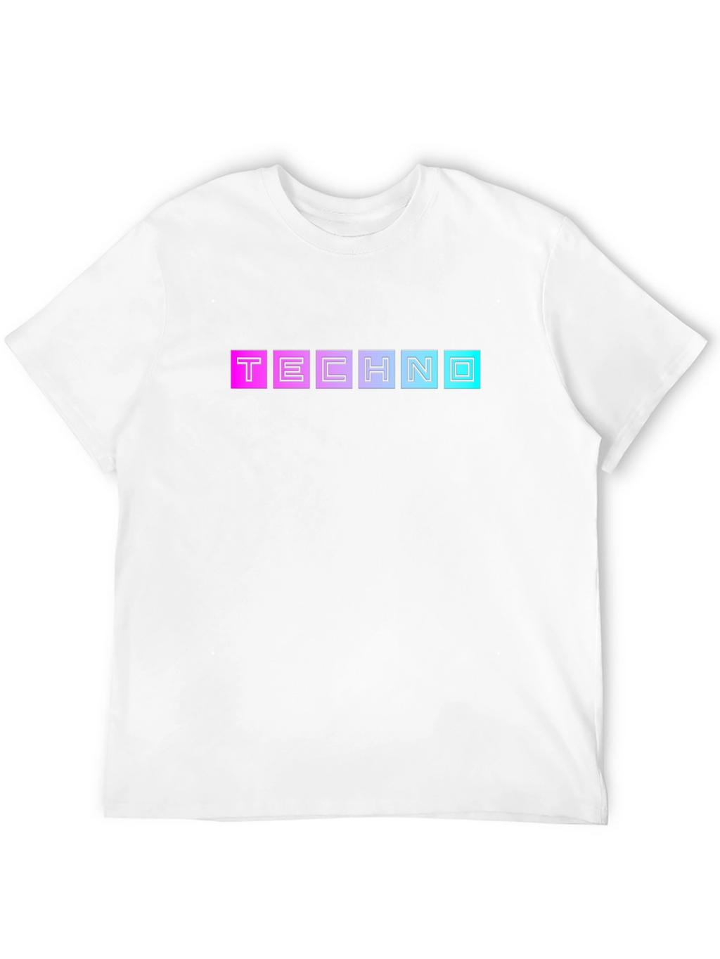 Retro Techno Graphic T-Shirt - Black Cotton Blend Tee