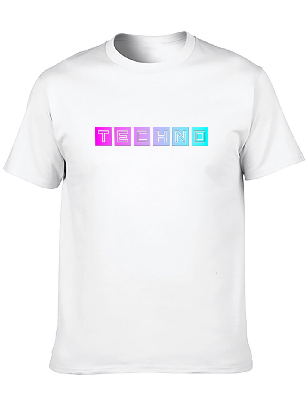 Retro Techno Graphic T-Shirt - Black Cotton Blend Tee