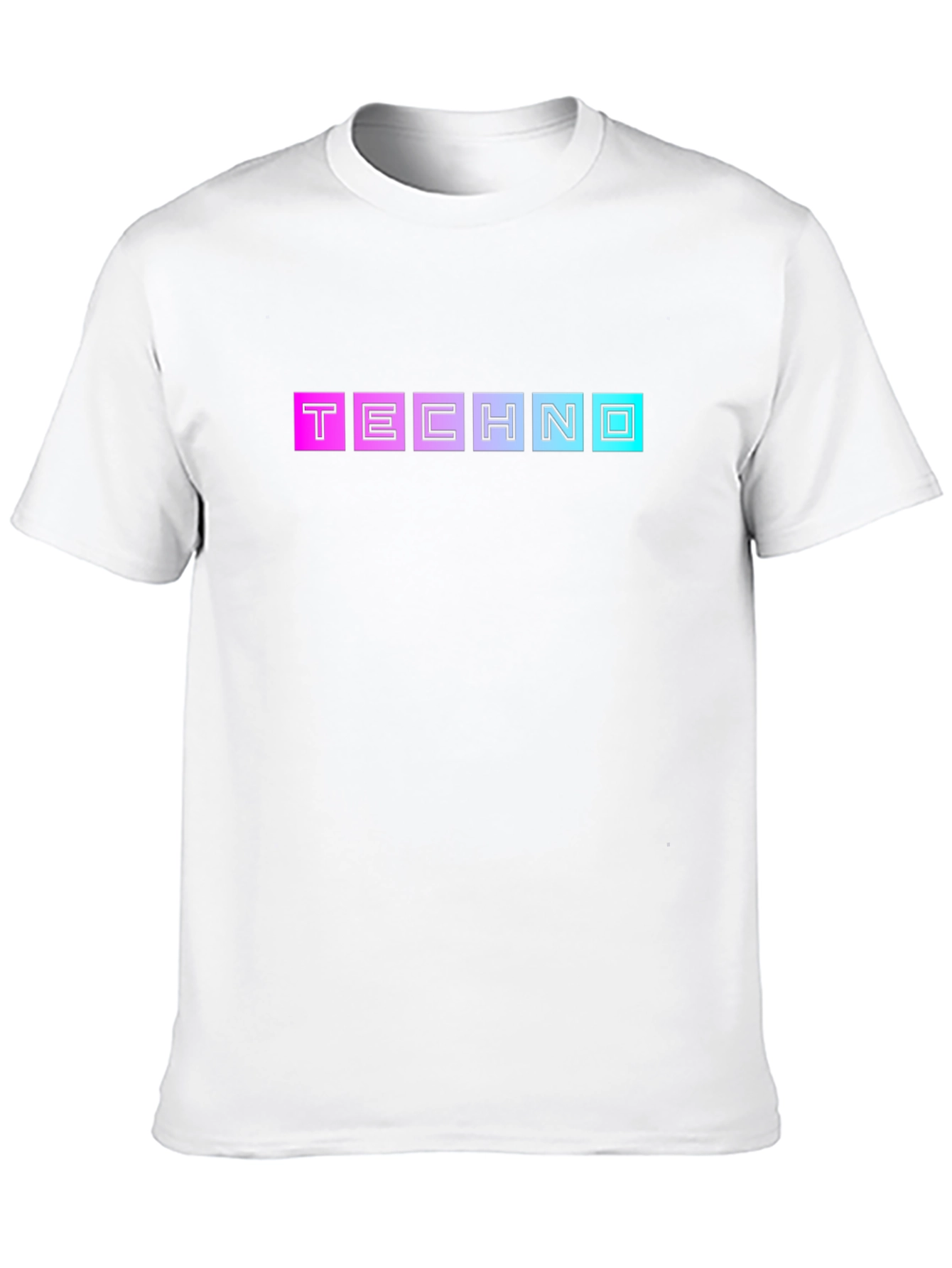 Retro Techno Graphic T-Shirt - Black Cotton Blend Tee