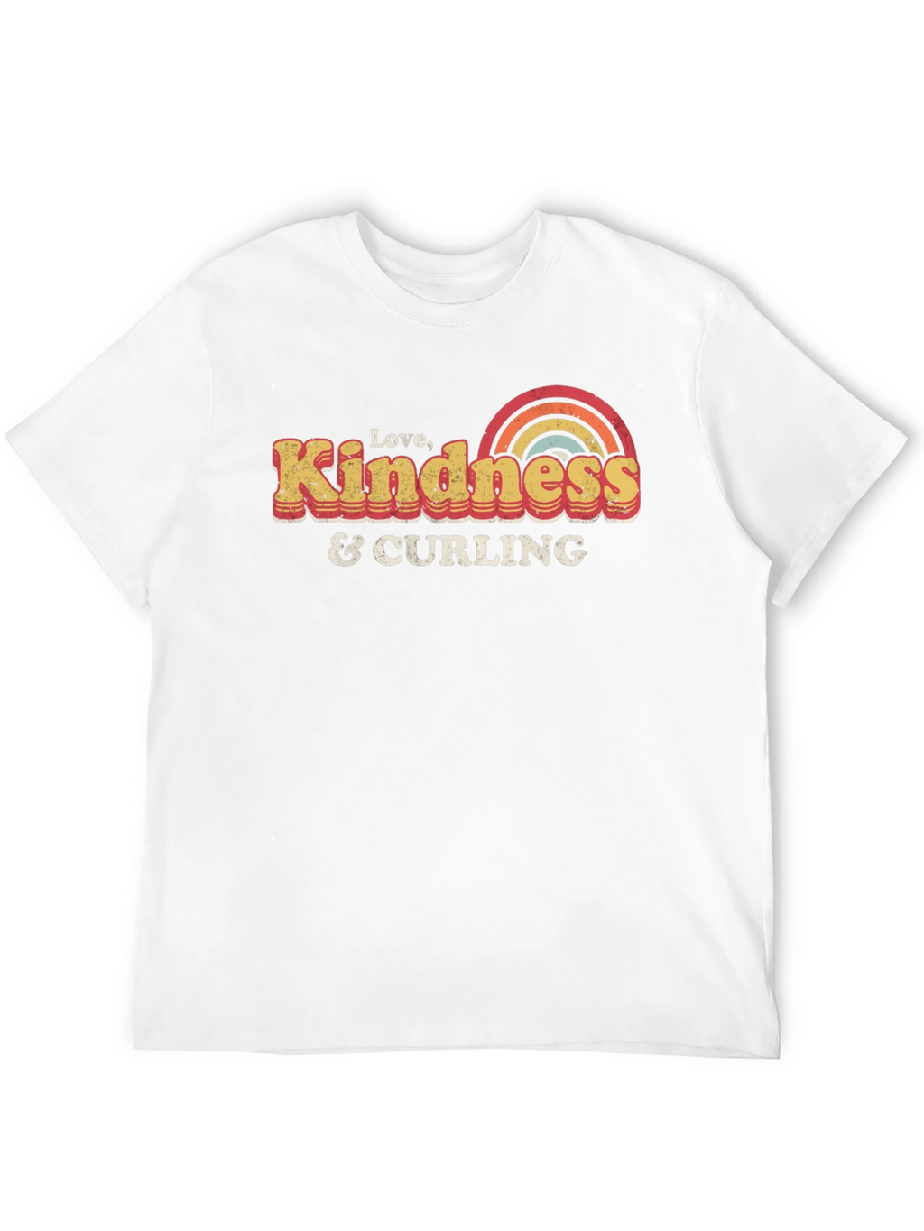 Love Kindness Curling T-Shirt Retro Design