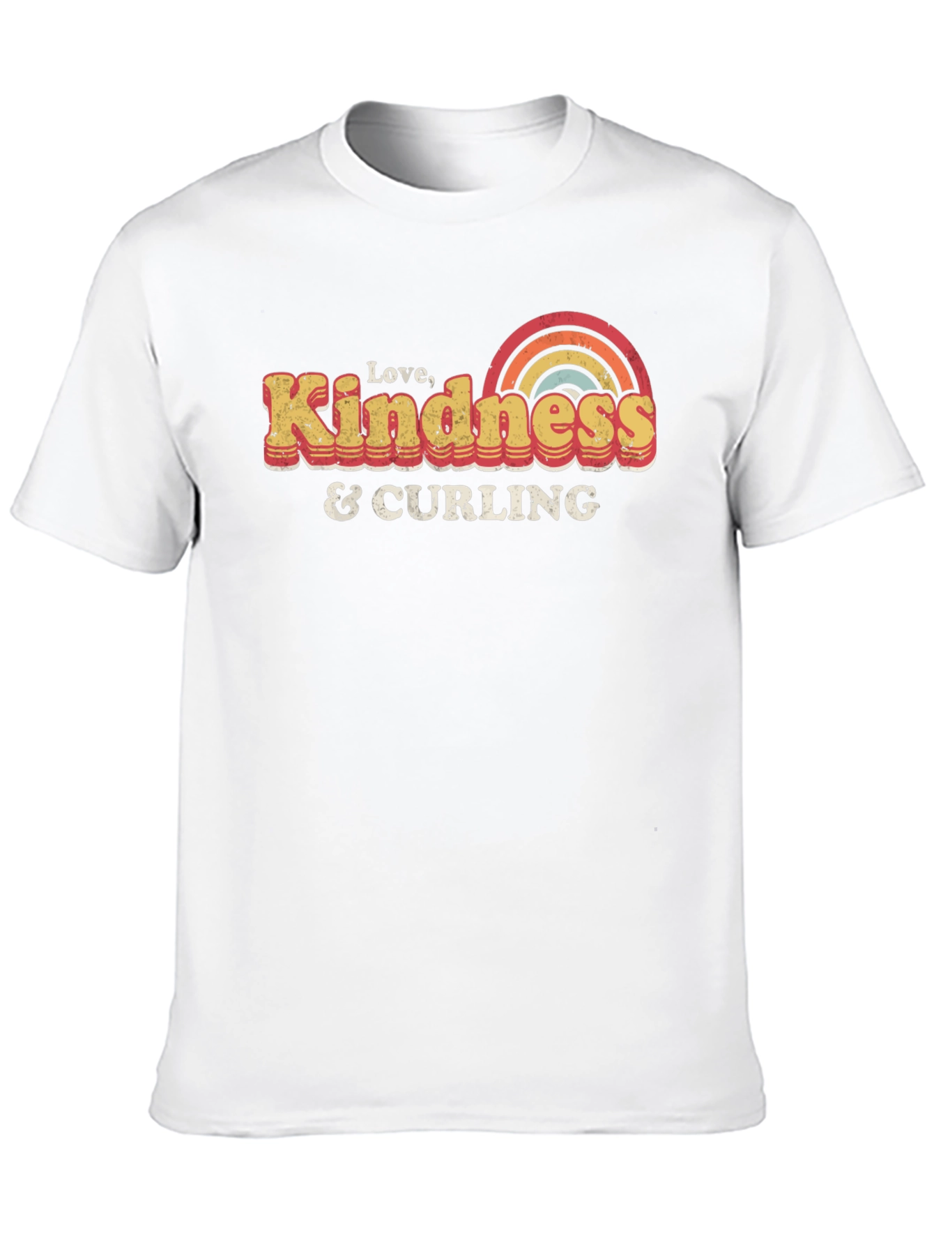 Love Kindness Curling T-Shirt Retro Design