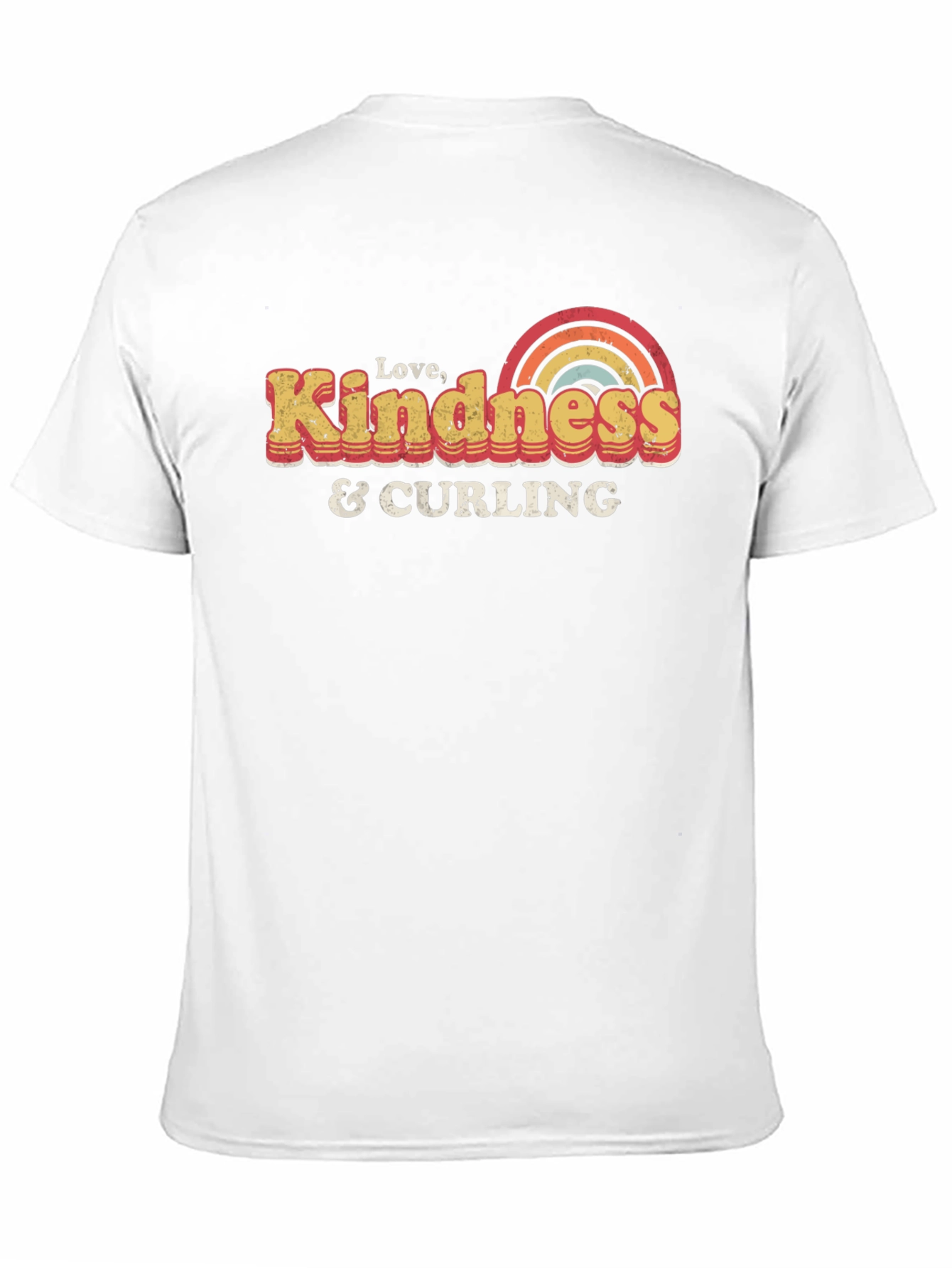 Love Kindness Curling T-Shirt Retro Design