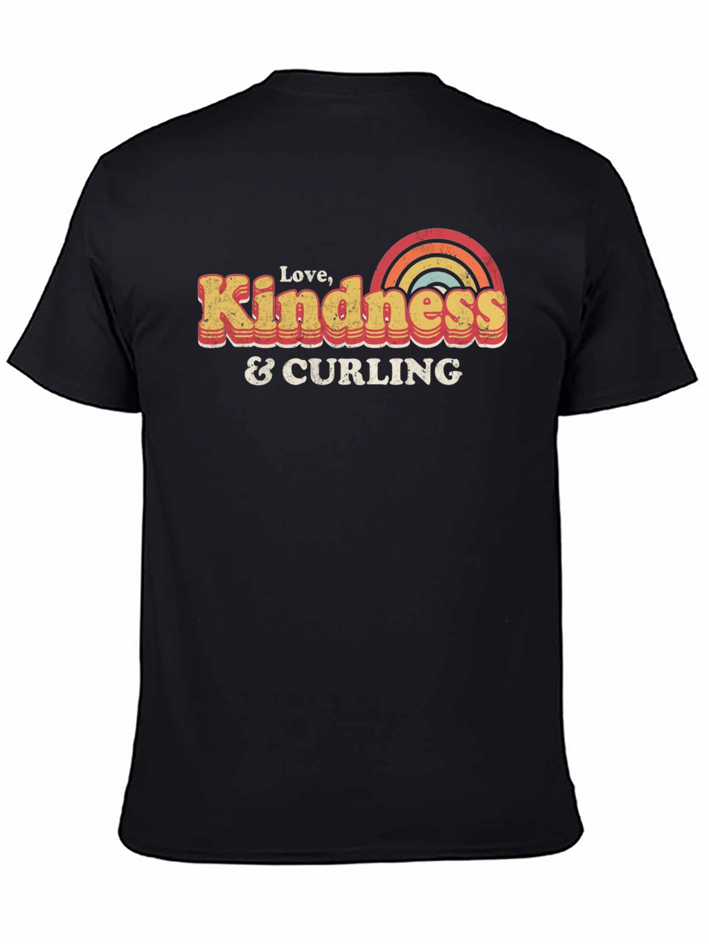 Love Kindness Curling T-Shirt Retro Design