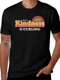 Love Kindness Curling T-Shirt Retro Design