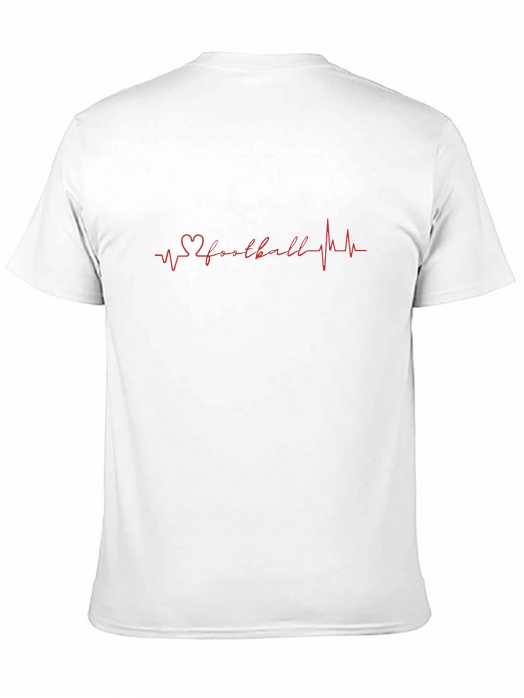 Football Heartbeat Graphic Tee - Black Casual T-Shirt