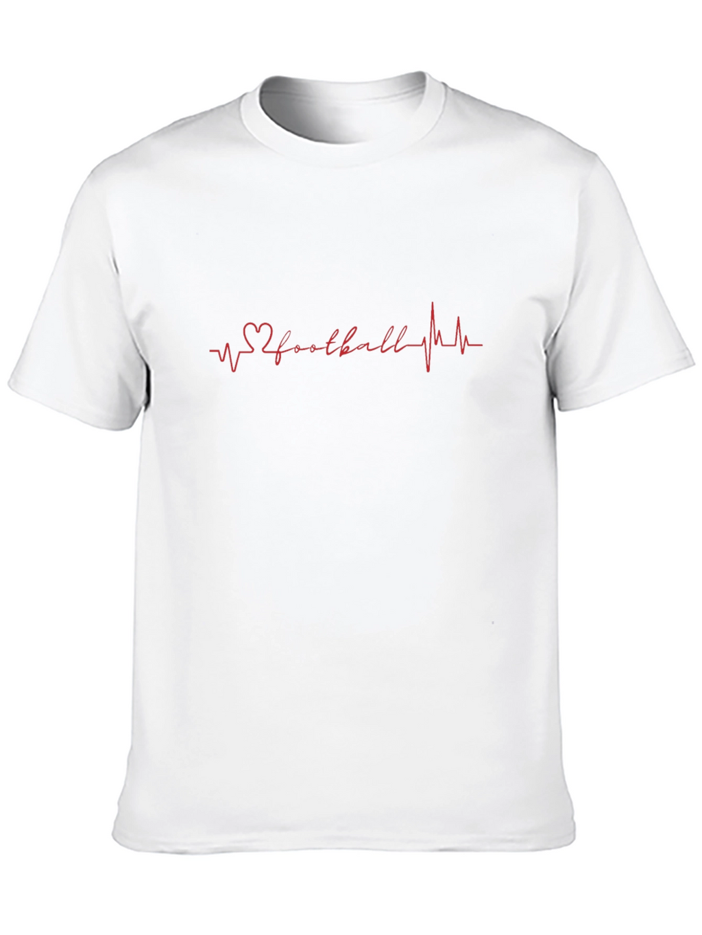 Football Heartbeat Graphic Tee - Black Casual T-Shirt