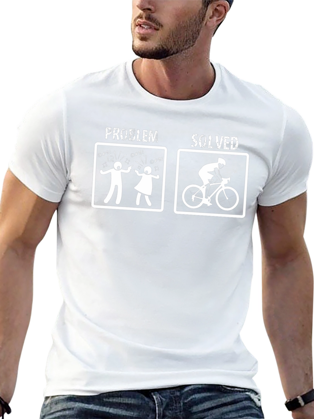 Problem Solved Biker T-Shirt