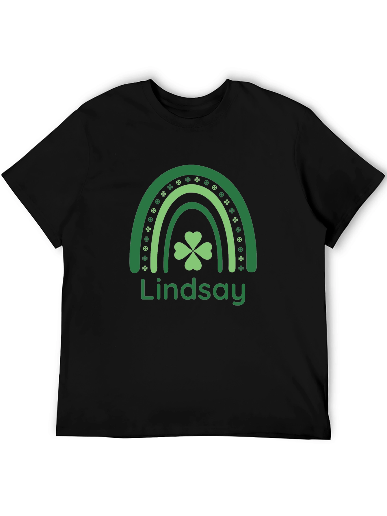 Personalized St. Patricks Day Rainbow Clover T-Shirt