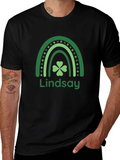 Personalized St. Patricks Day Rainbow Clover T-Shirt