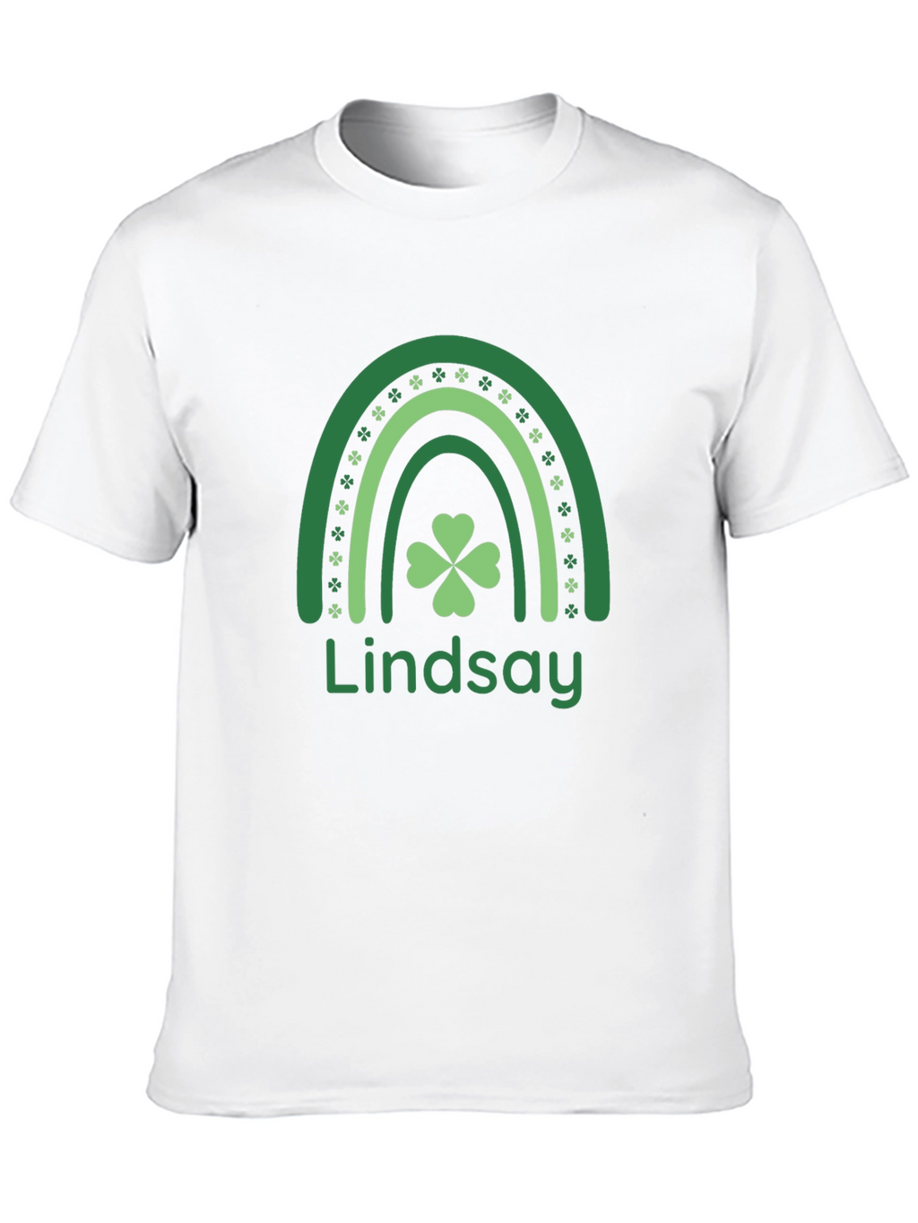Personalized St. Patricks Day Rainbow Clover T-Shirt