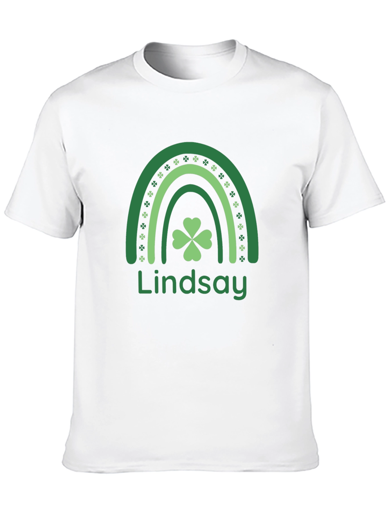 Personalized St. Patricks Day Rainbow Clover T-Shirt