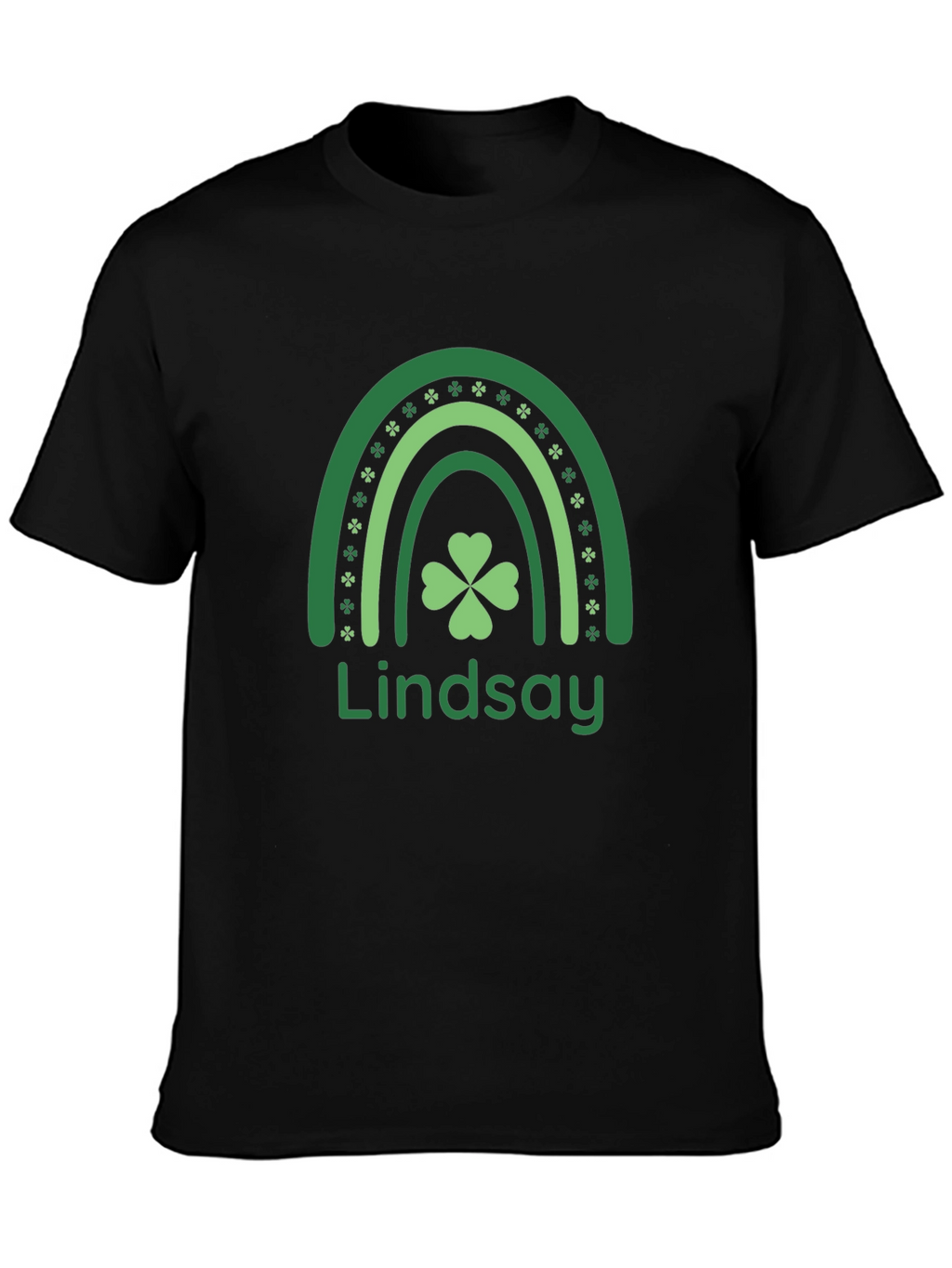 Personalized St. Patricks Day Rainbow Clover T-Shirt