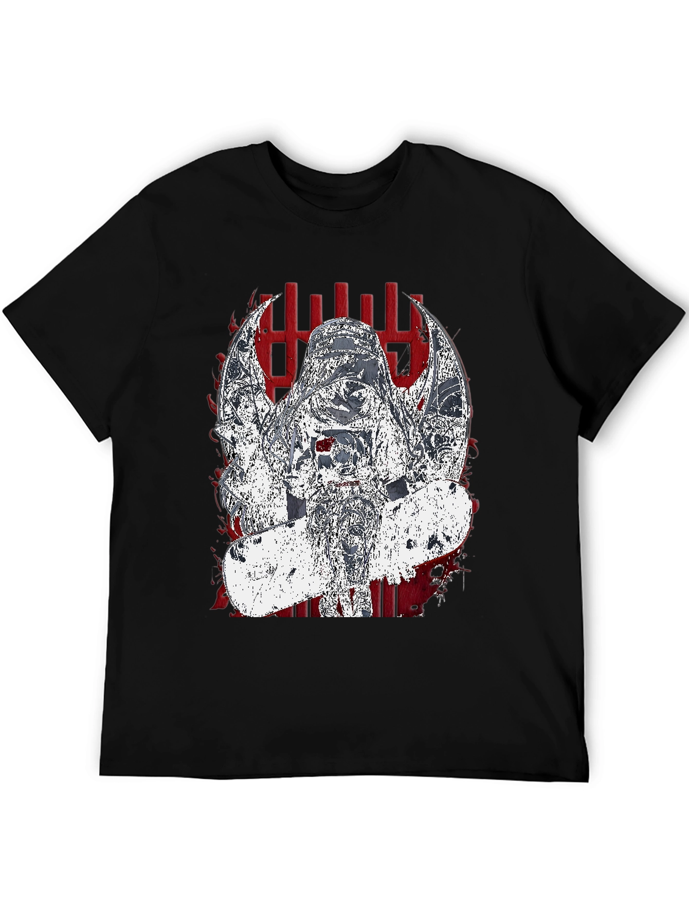 Edgy Graphic Tee - Dark Angel Skateboard Design