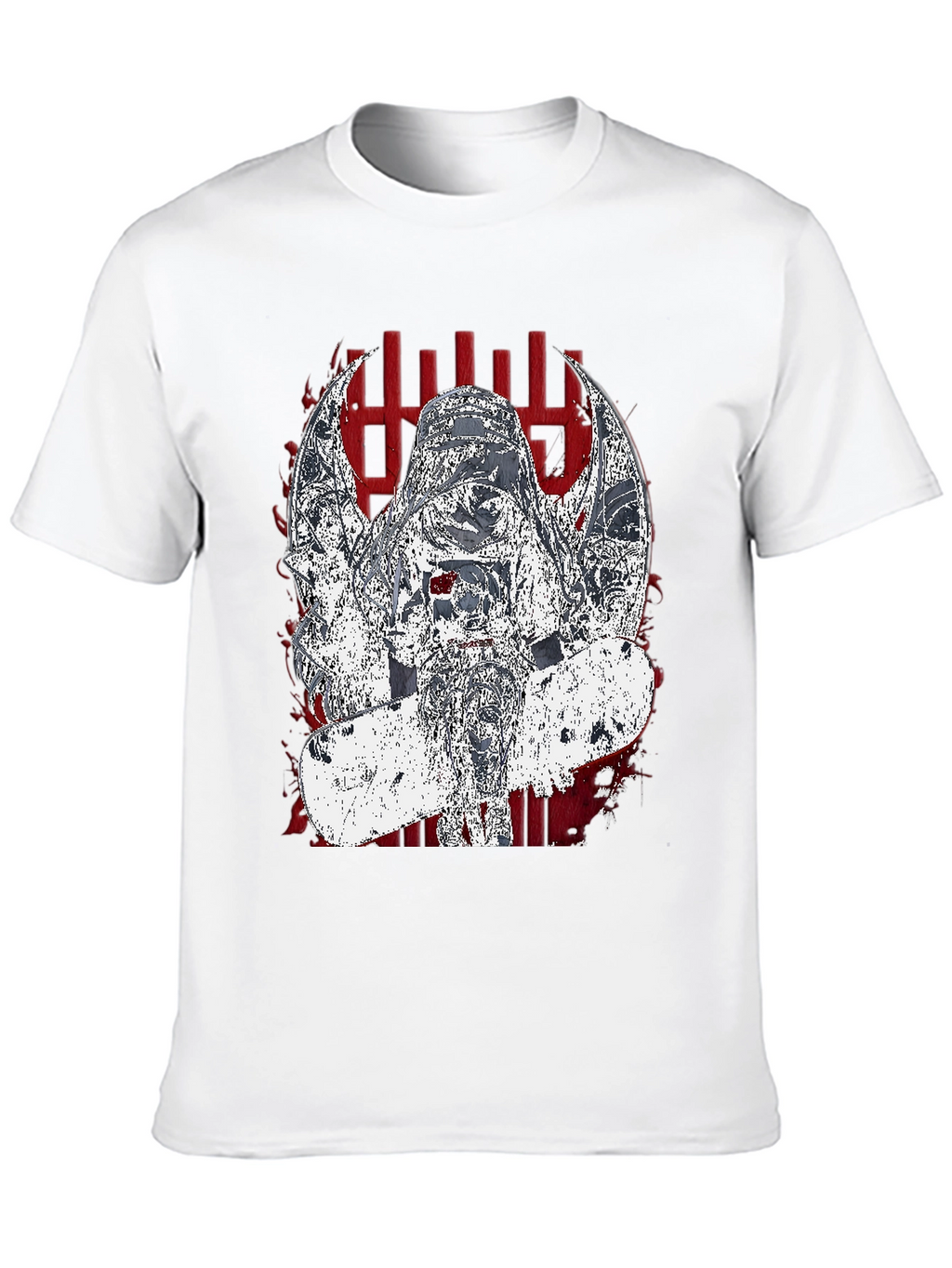 Edgy Graphic Tee - Dark Angel Skateboard Design