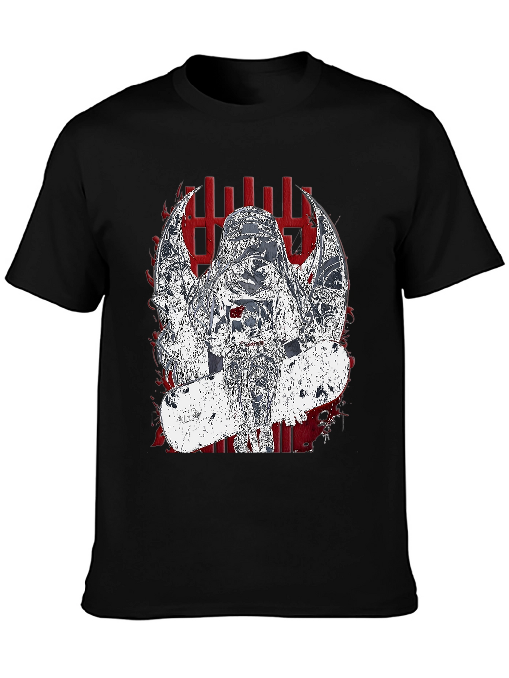 Edgy Graphic Tee - Dark Angel Skateboard Design