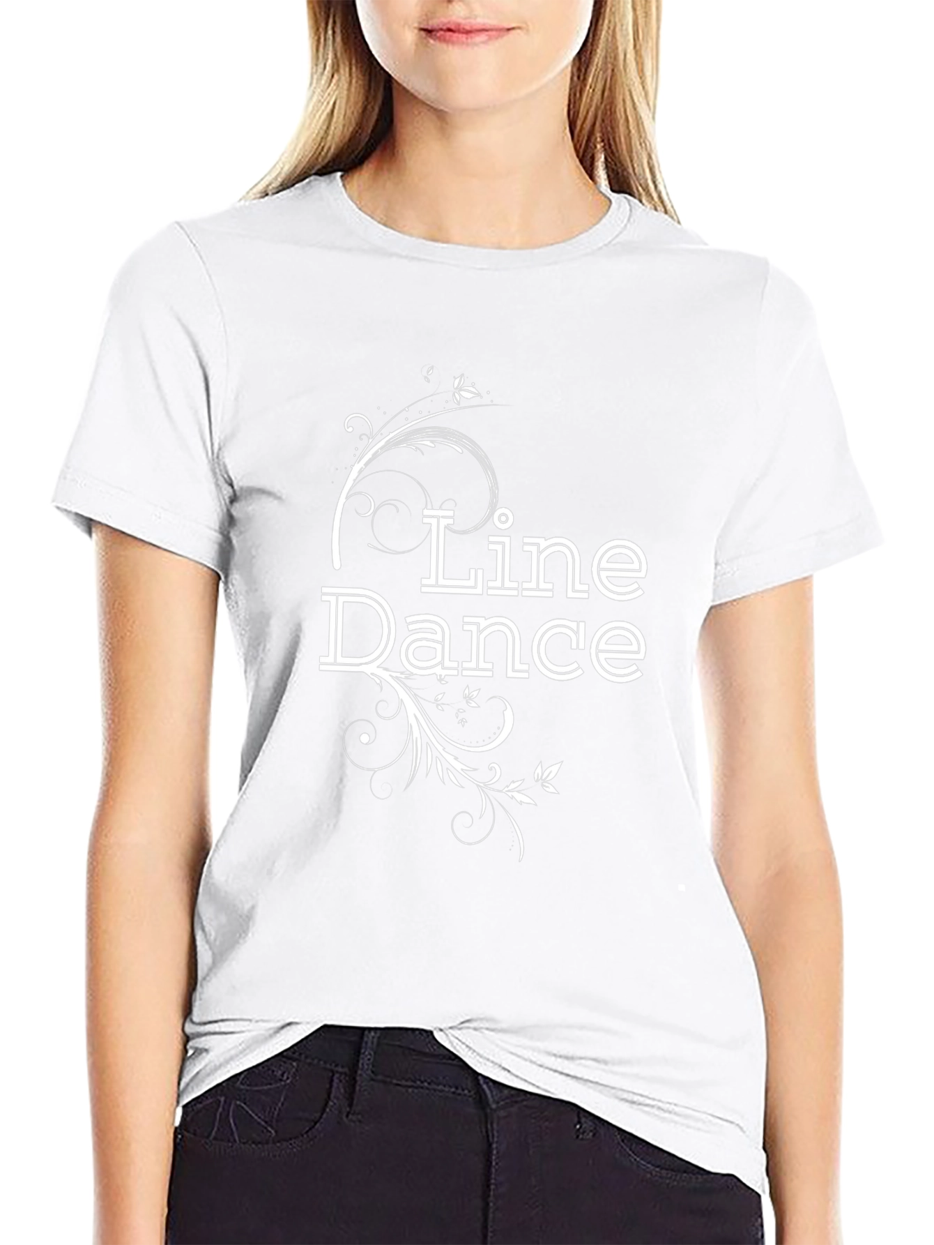 Line Dance Black Graphic Tee