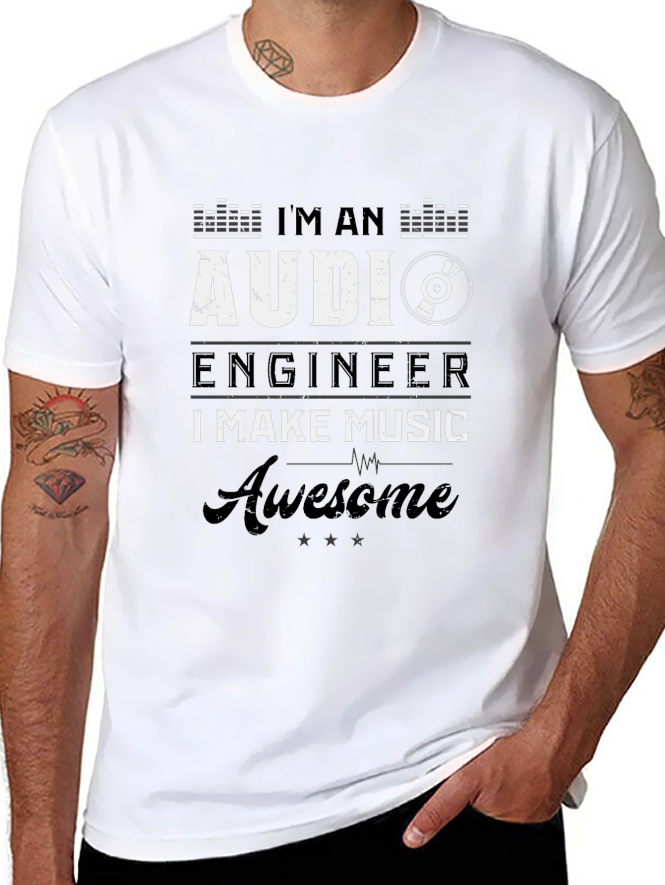 Audi Engineer Music T-Shirt - Awesome Gift