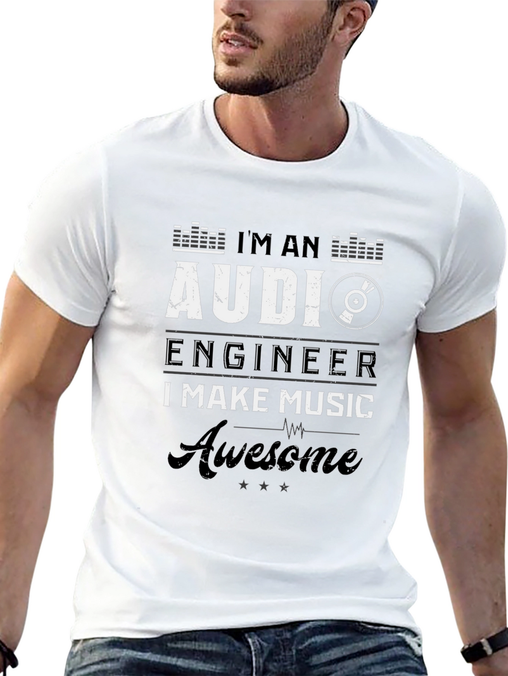Audi Engineer Music T-Shirt - Awesome Gift