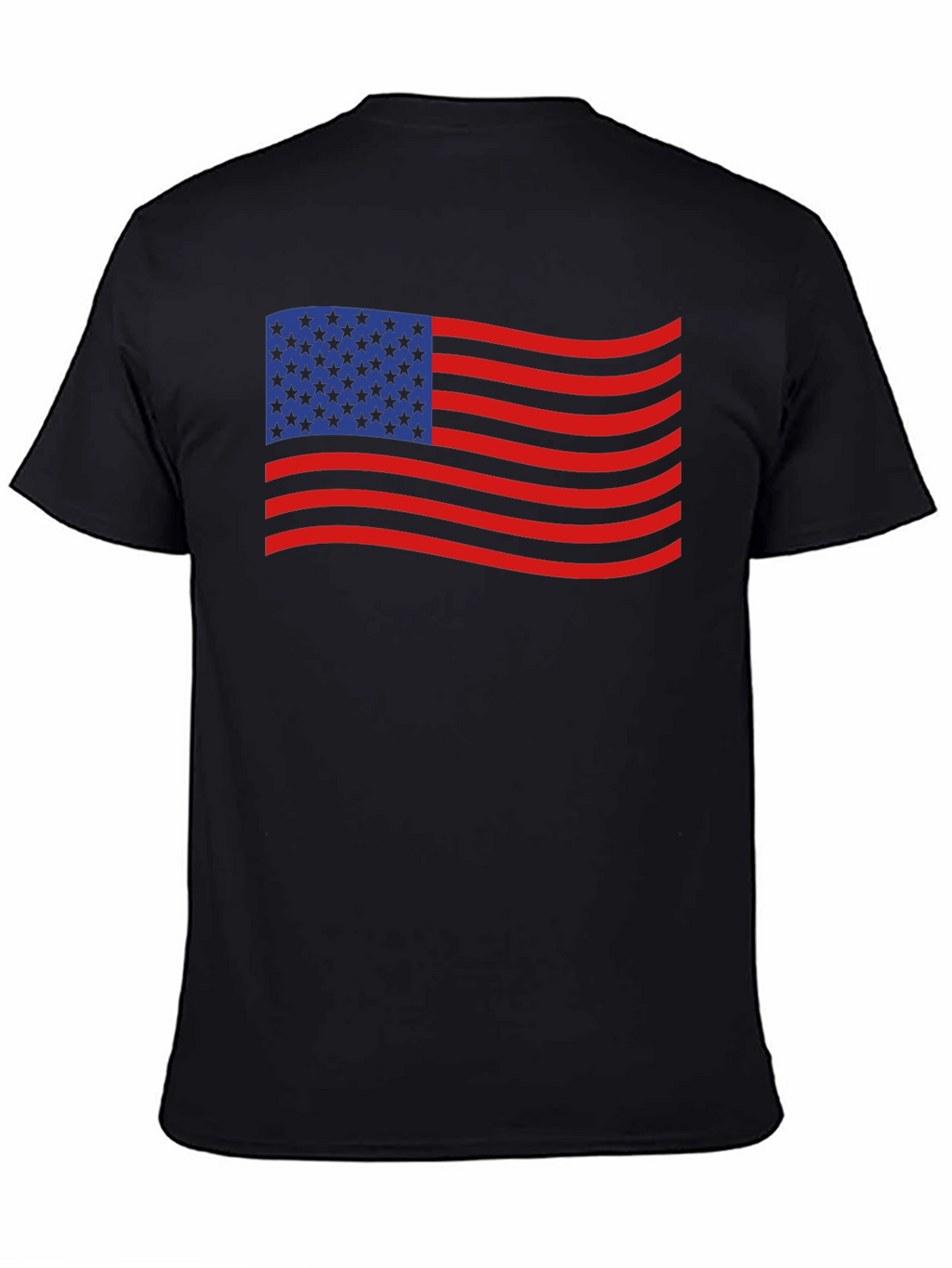 American Flag Waving T-Shirt - Patriotic USA Tee