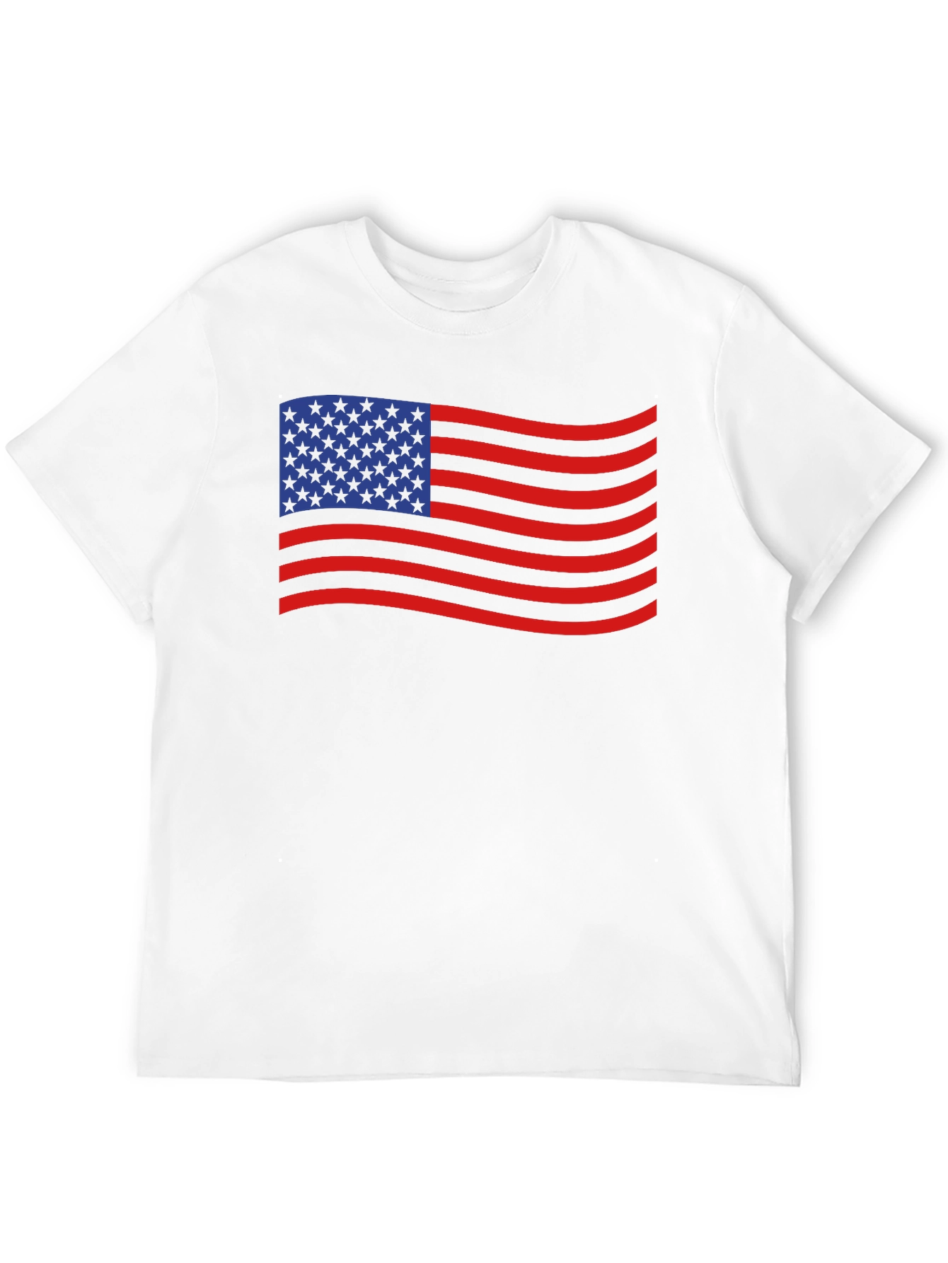 American Flag Waving T-Shirt - Patriotic USA Tee