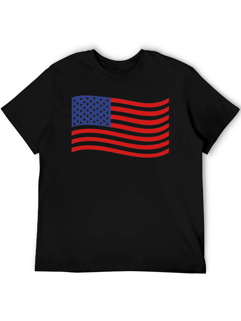 American Flag Waving T-Shirt - Patriotic USA Tee