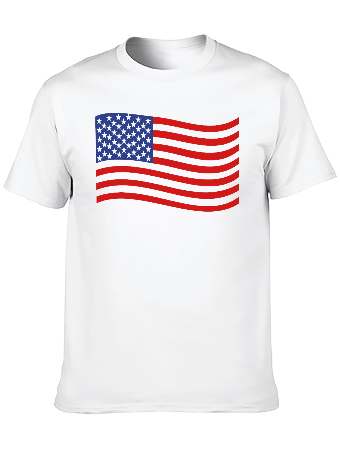 American Flag Waving T-Shirt - Patriotic USA Tee