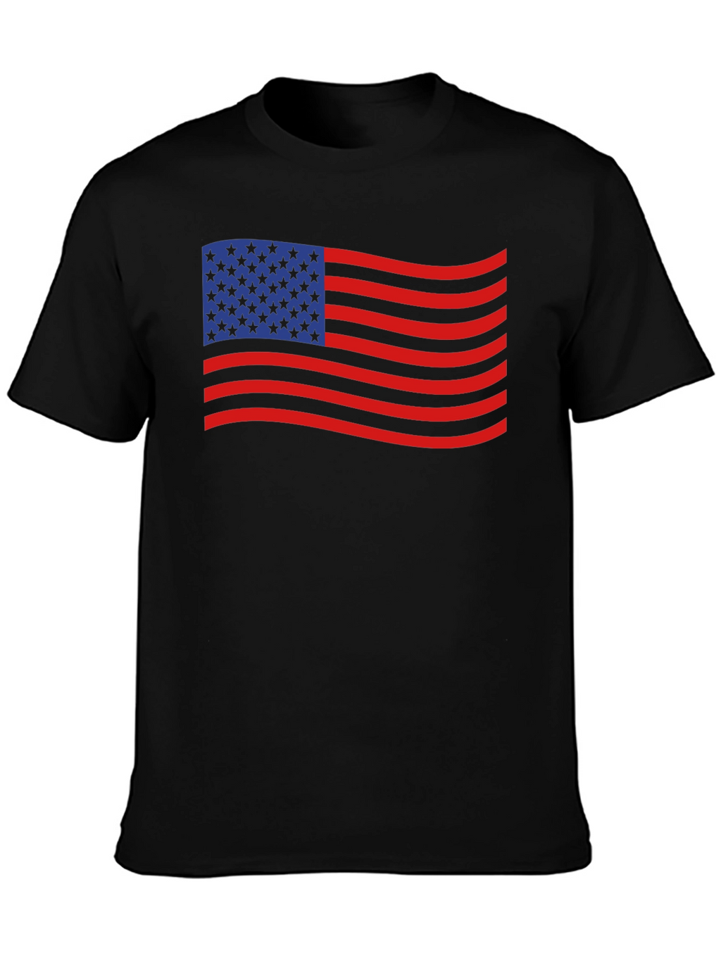 American Flag Waving T-Shirt - Patriotic USA Tee