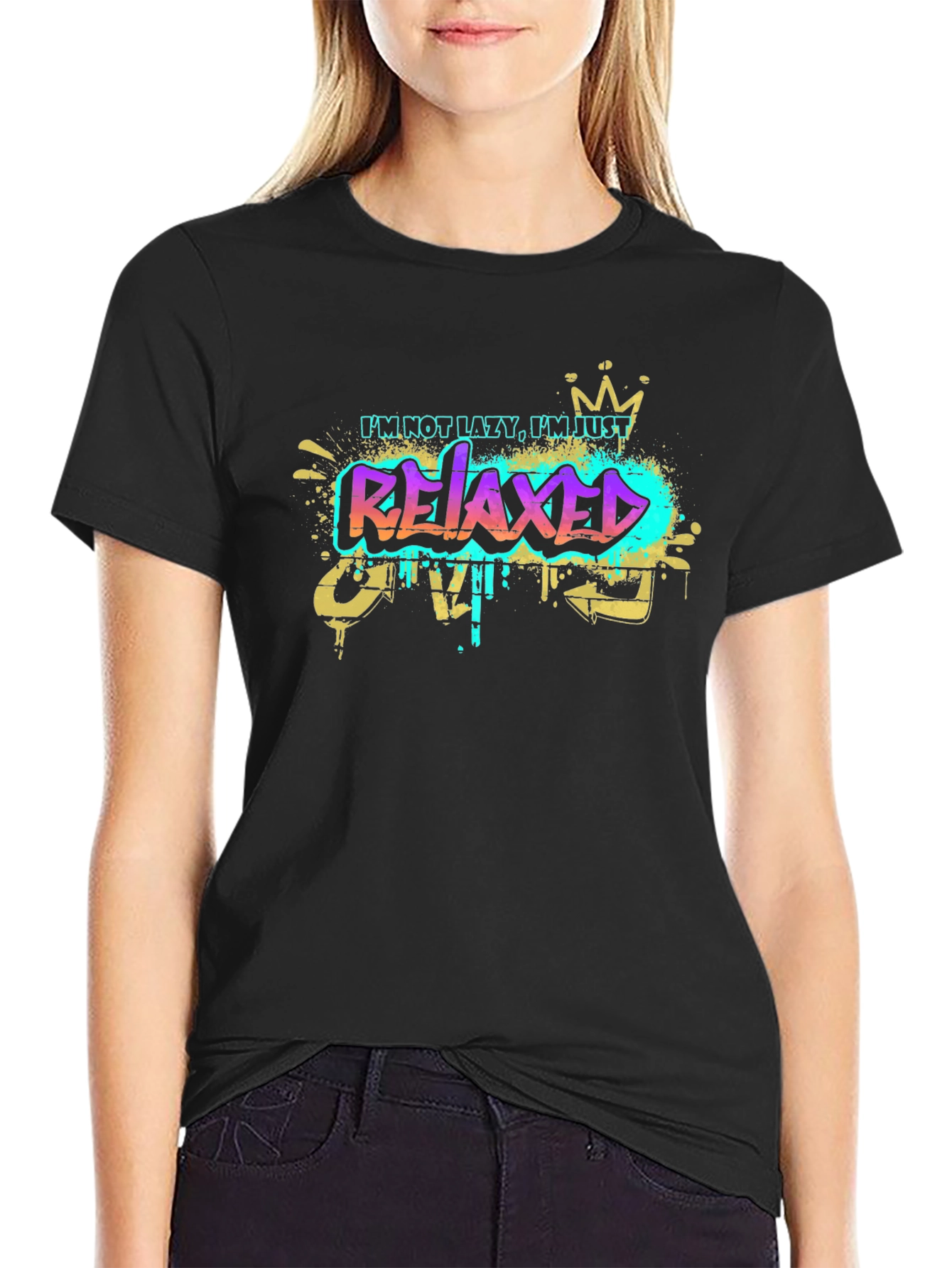 Relaxed Graphic T-Shirt - Mens Black Tee
