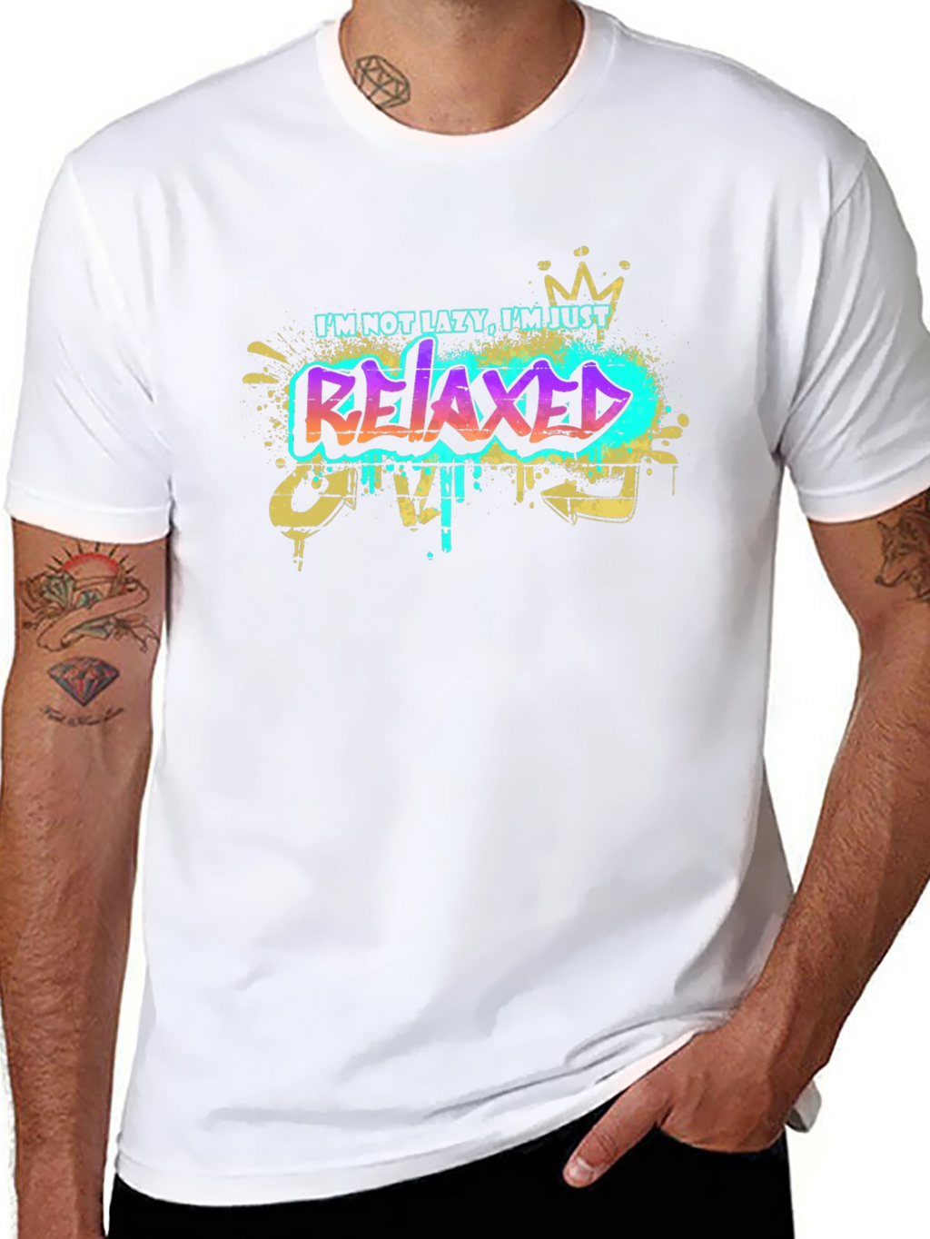 Relaxed Graphic T-Shirt - Mens Black Tee