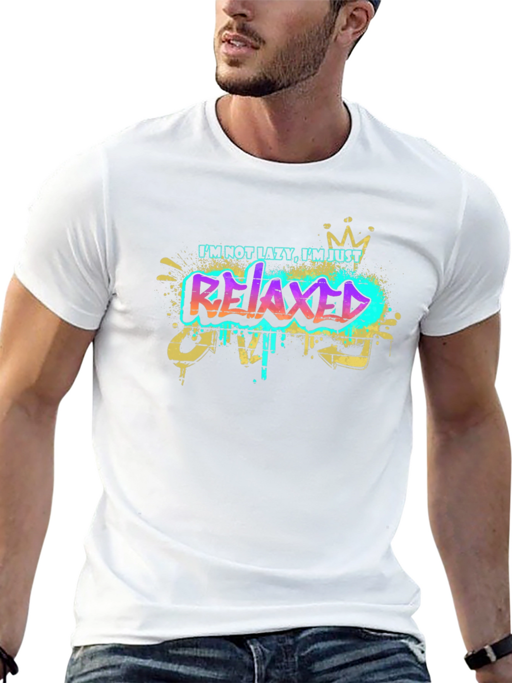 Relaxed Graphic T-Shirt - Mens Black Tee