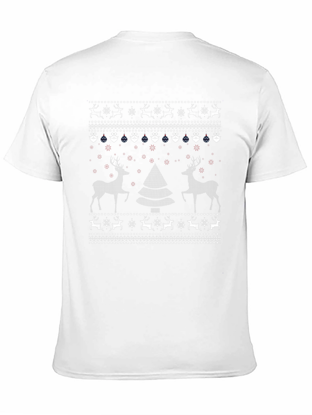 Ugly Christmas Sweater T-Shirt - Reindeer & Tree