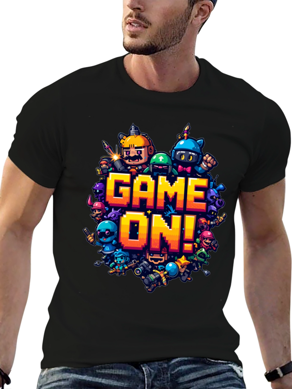 Game On! Black Graphic Tee