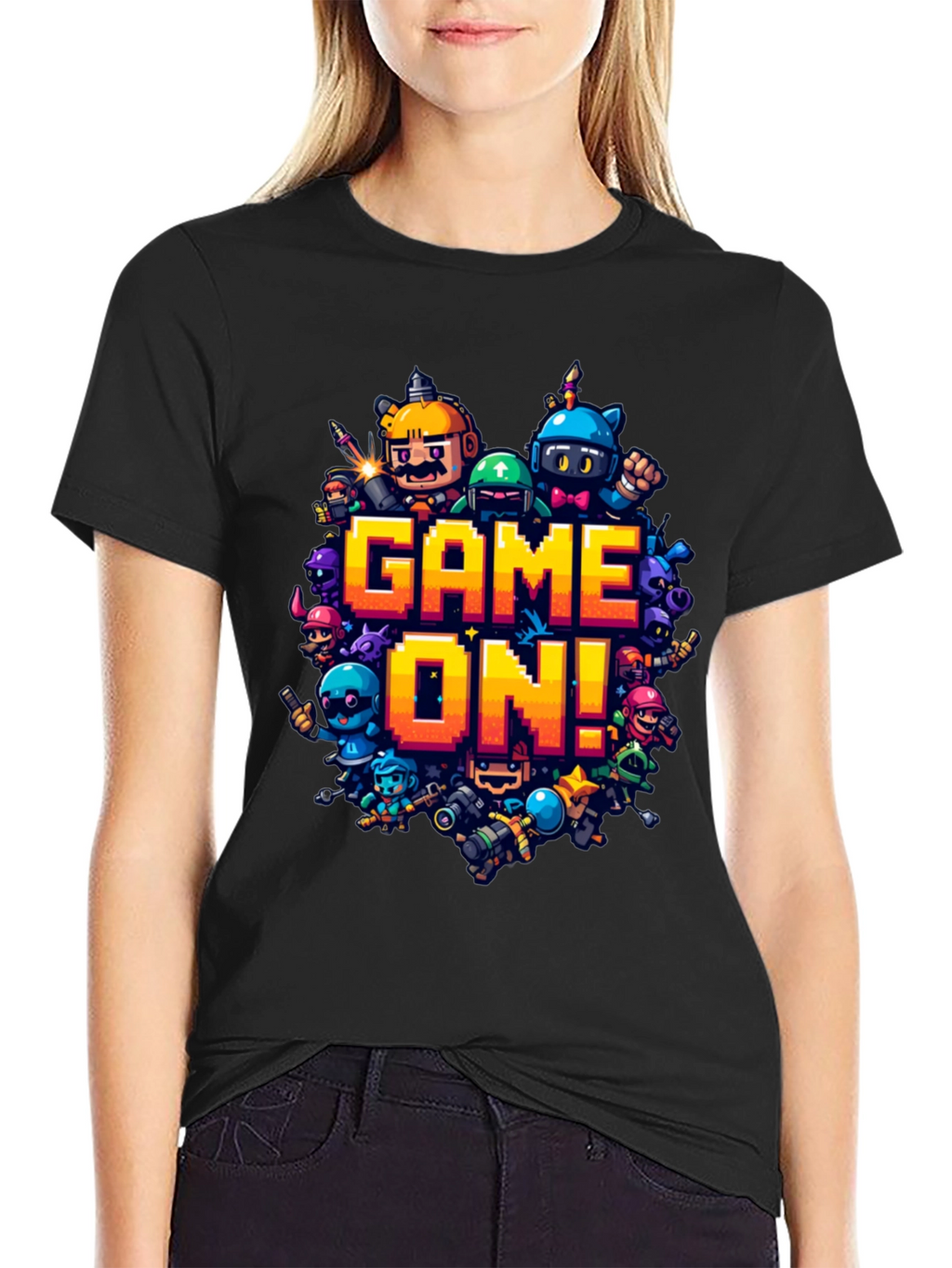 Game On! Black Graphic Tee