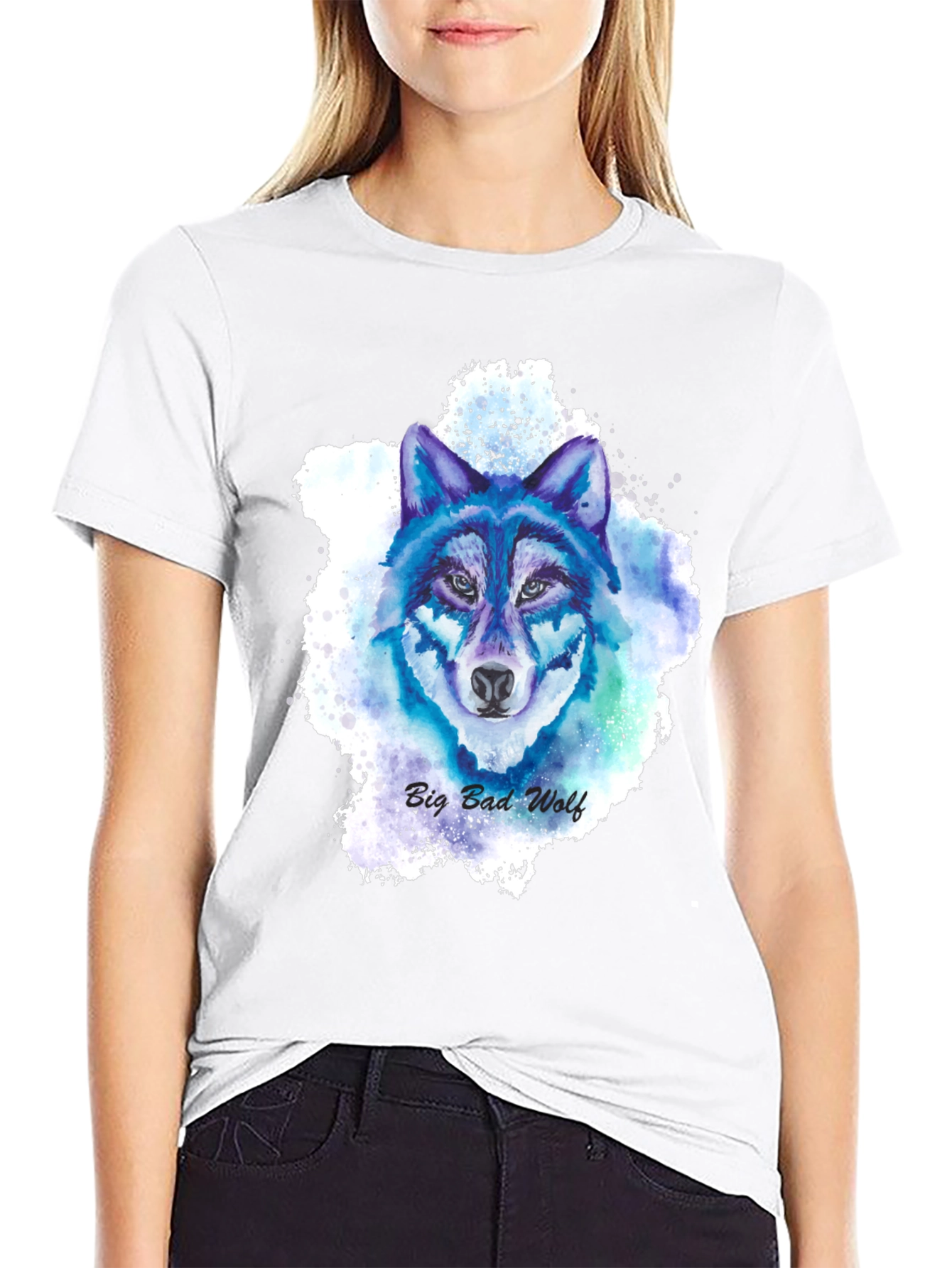 Big Bad Wolf Graphic Tee - Mens Black T-Shirt