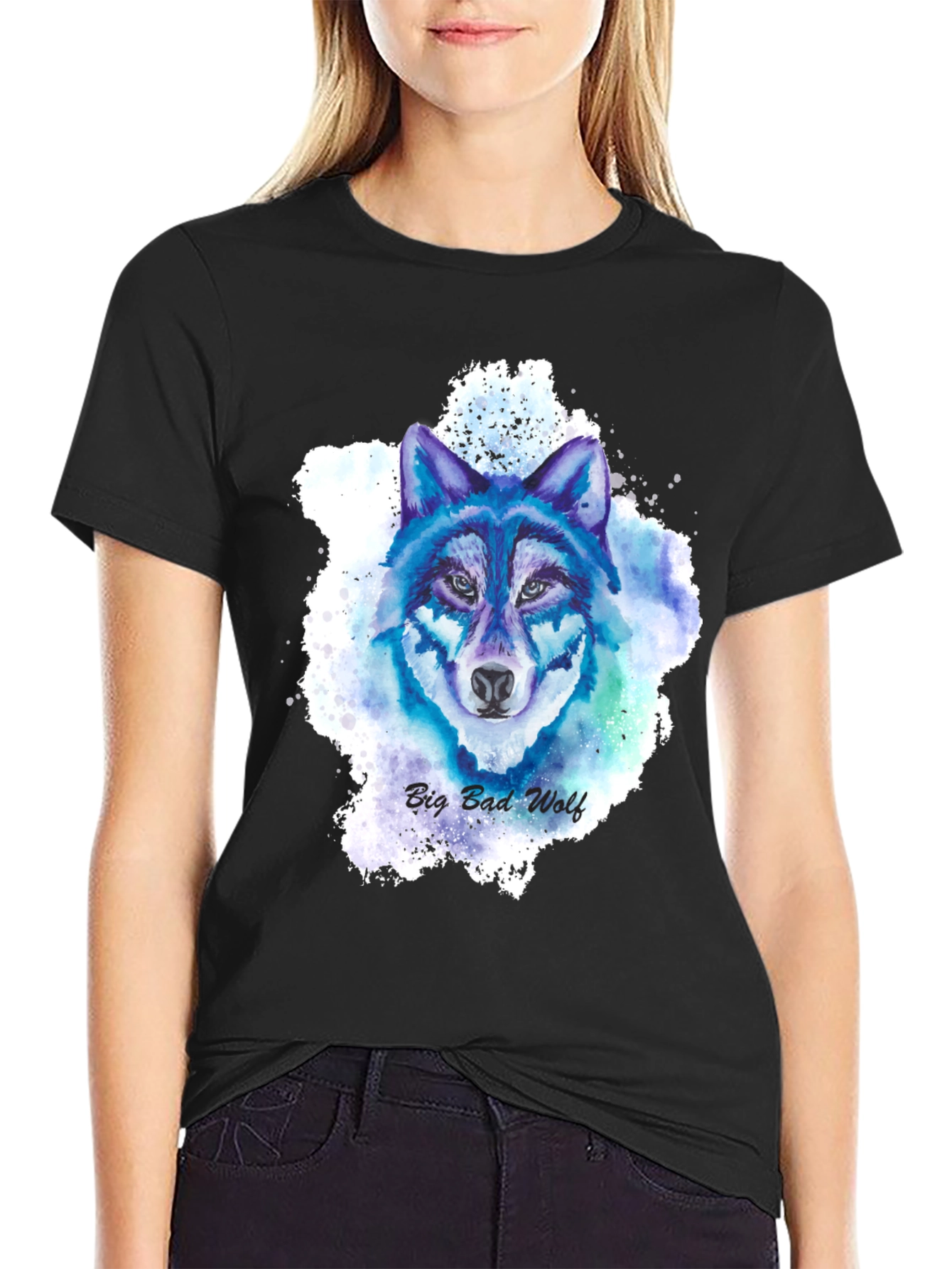 Big Bad Wolf Graphic Tee - Mens Black T-Shirt