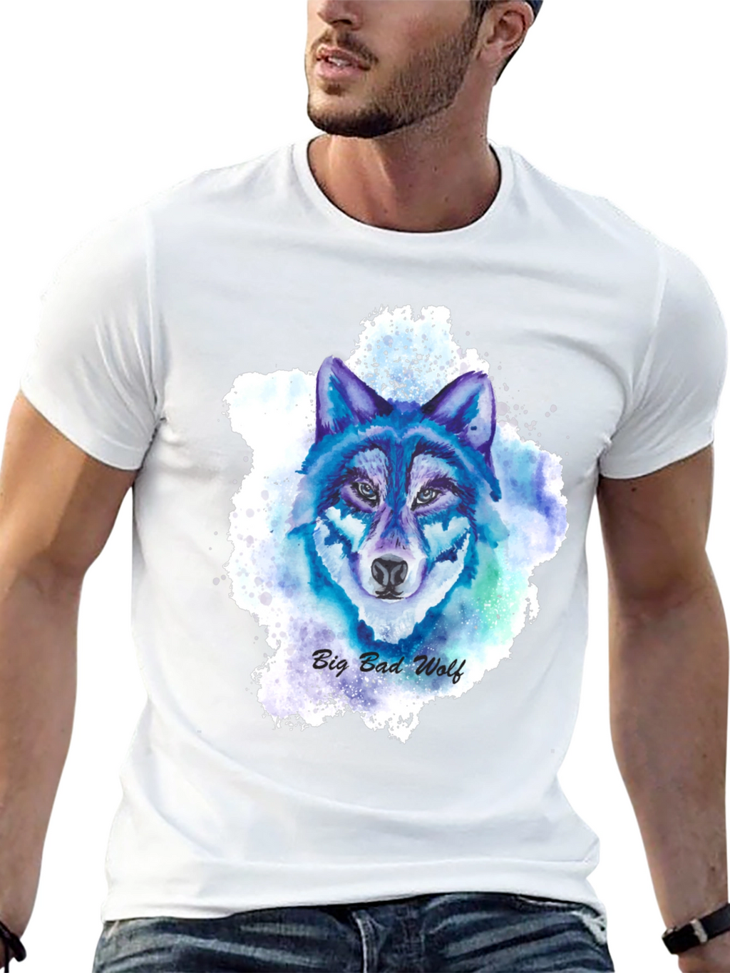 Big Bad Wolf Graphic Tee - Mens Black T-Shirt
