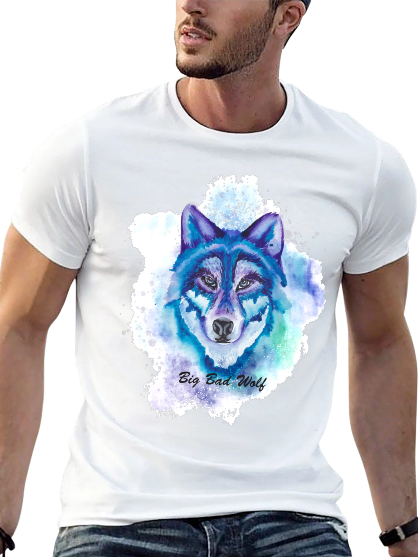 Big Bad Wolf Graphic Tee - Mens Black T-Shirt