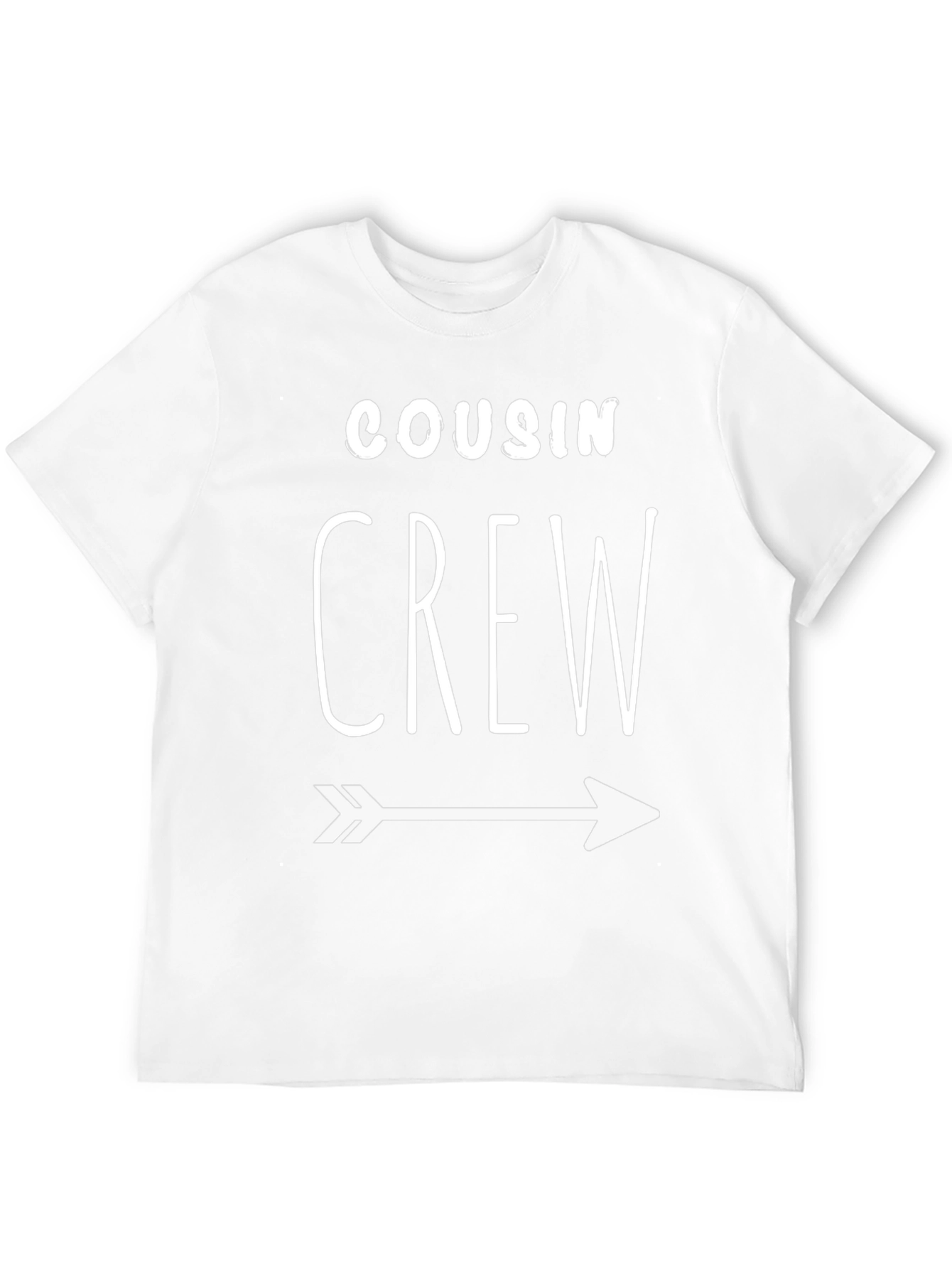 Cousin Crew Black T-Shirt with Arrow Graphic Print