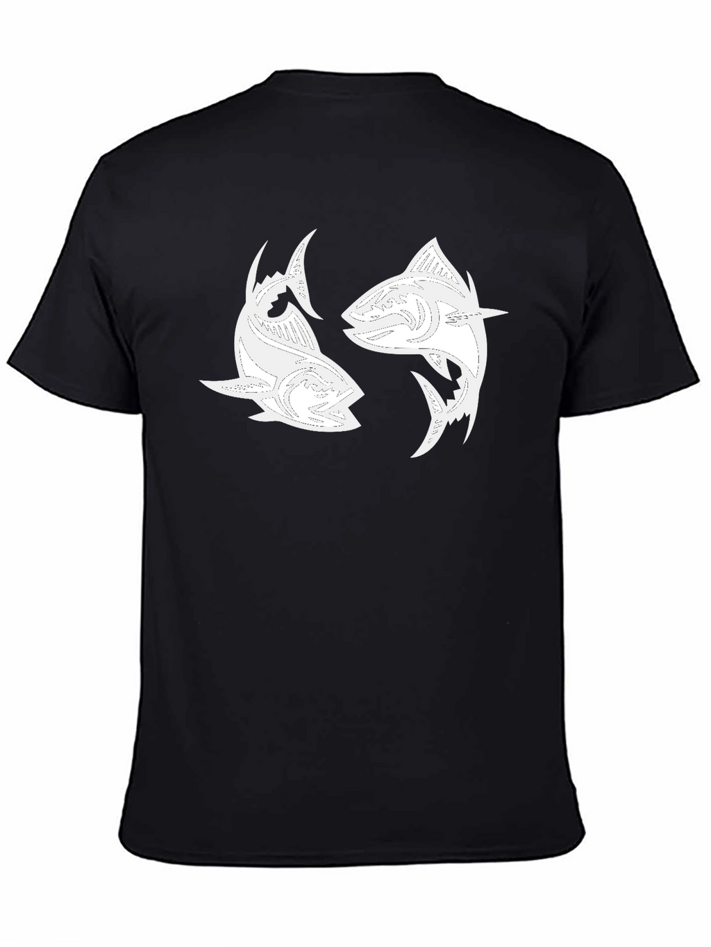 Yin Yang Tuna Graphic Tee - Black
