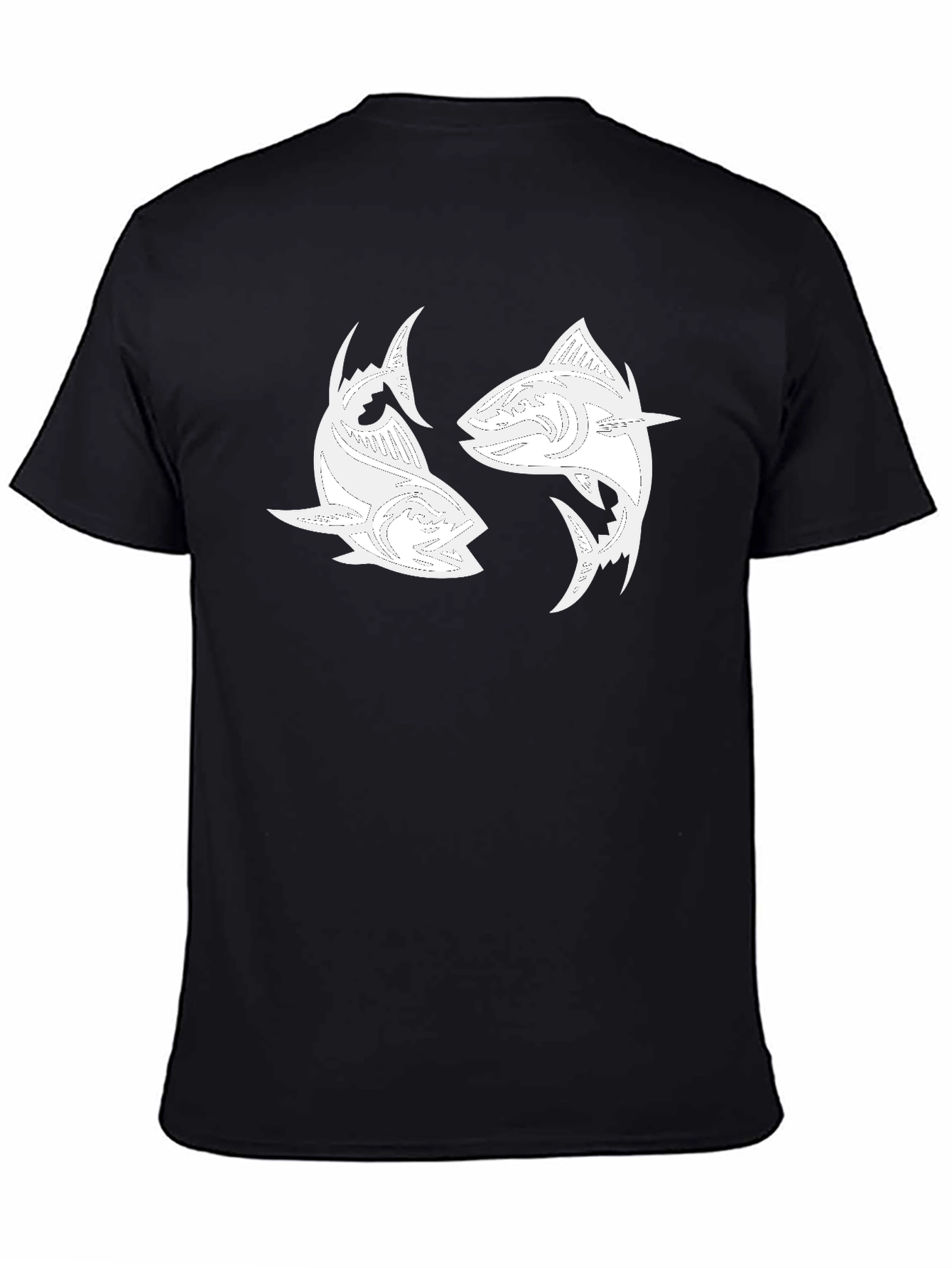 Yin Yang Tuna Graphic Tee - Black