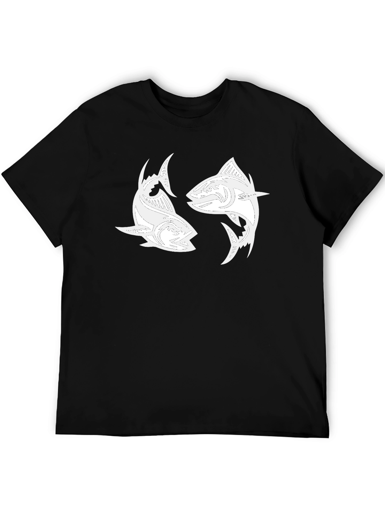 Yin Yang Tuna Graphic Tee - Black